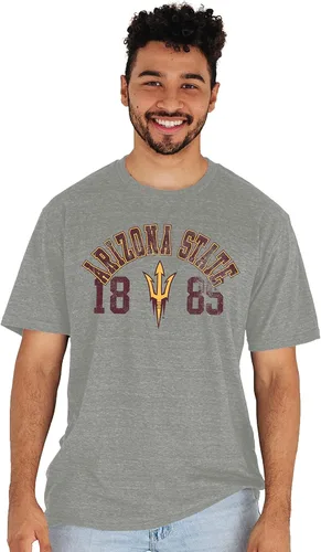 Vista 2 de Blue 84 NCAA - Camiseta para hombre, color gris jaspeado de triple mezcla