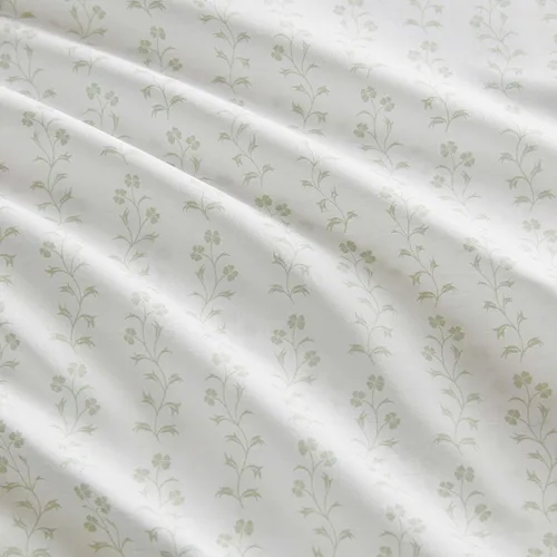 Vista 7 de Martha Stewart - Juego de sábanas de tamaño individual, sábanas refrescantes nítidas y entalladas con un tacto ligero de percal de algodón