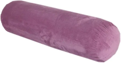 Vista 4 de Almohada redonda de terciopelo suave, cojín de cintura para sofá cama, almohada cilíndrica larga para cuello cervical con funda de almohada lavable
