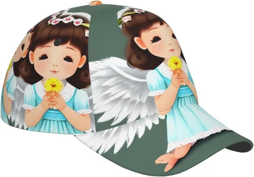 Vista 8 de Cute Little Angel Trendy Trucker Hats - Versatile Adjustable Baseball Caps with - Breathable, Lightweight, Durable and Sun-Protecting Black