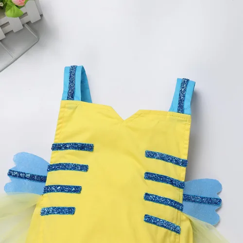 Vista 5 de ODASDO Conjunto de ropa de 2 piezas para bebé niña para primer cumpleaños con encaje y tutú de tul con diadema, conjunto de ropa de 2 piezas