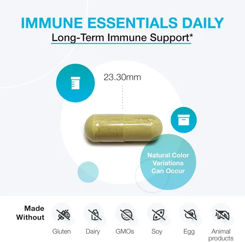 Vista 3 de XYMOGEN Immune Essentials Daily - Vitamina C, zinc y quercetina - Soporte inmunológico diario, antioxidante y respiratorio - Nutrición inmunológica