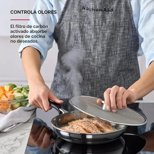 Vista 4 de KitchenAid Pantalla universal contra salpicaduras 2-Acero inoxidable