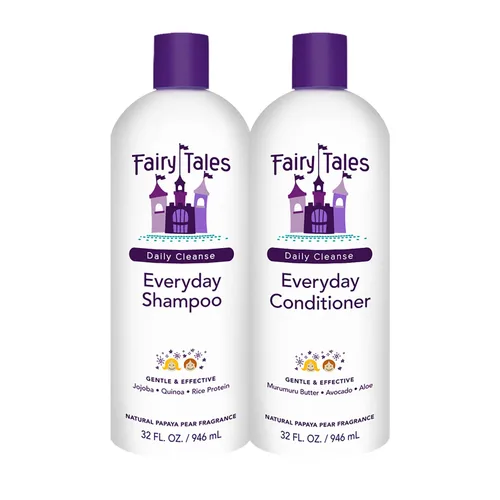 Vista 7 de Fairy Tales Daily Cleanse Everyday Kids - Juego de champú + acondicionador para niños, suave definición natural, sin enredos, fórmula hidratante e