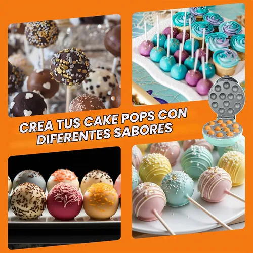 Vista 6 de Baker's Friend Set de máquina para hacer cake pops con soporte para cake pops, palitos y herramienta con horquilla, capacidad para 12 cake pops