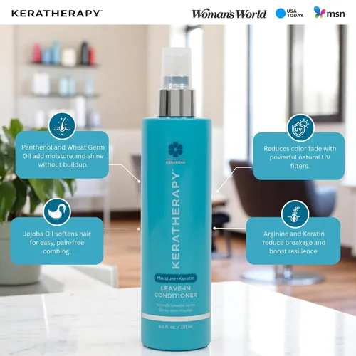 Vista 7 de Keratherapy Acondicionador hidratante sin enjuague en aerosol con infusión de queratina, 8.5 onzas líquidas, acondicionador hidratante sin enjuague