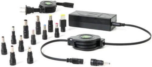Vista 2 de ReTrak Cargador universal para portátil ReTrak de 65 W, cargador para portátil ReTrak con 13 puntas adaptadoras, cargador retráctil universal