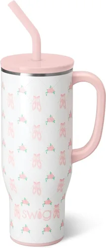 Vista 42 de Swig Life - Taza Mega de 40 onzas, Taza de 40 oz con asa, apta para vasos, apta para lavavajillas, taza aislada extra grande, acero inoxidable