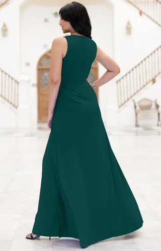 Vista 5 de KOH KOH Overol elegante para mujer, sin mangas, favorecedor y elegante, pantalón largo