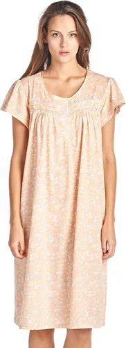 Vista 17 de Casual Nights Camisón de manga larga para mujer, diseño floral. Azul