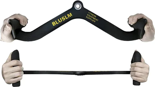 Vista 3 de BLUSLM LAT Pull Down Bar for Cable Machine, LAT Pulldown Attachments T-bar V-bar Cable Attachment for Gym, Back Tricep Strength Training Handle