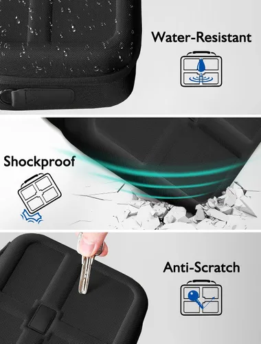 Vista 3 de Switch Case for Nintendo Switch and Switch OLED Model, Portable Full Protection Hard Carrying Storage Travel Bag fits Switch Console Pro Controller