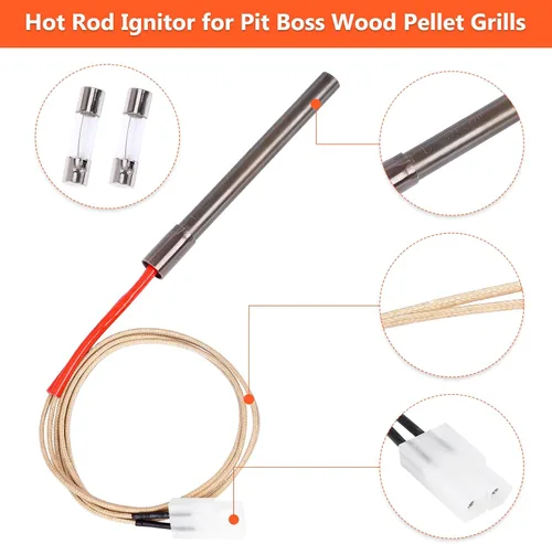 Vista 2 de Paquete de 2 kits de repuesto de encendedor de varilla caliente para parrillas de pellets de madera Pit Boss y Camp Chef, reemplazo