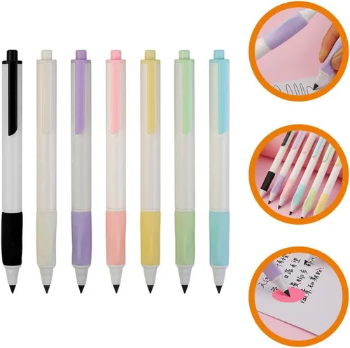 Vista 3 de MAGICLULU Lápices de bocetos para estudiantes, lápices de escritura, lápiz de grafito, lápiz automático, para estudiantes, papelería, abdominales