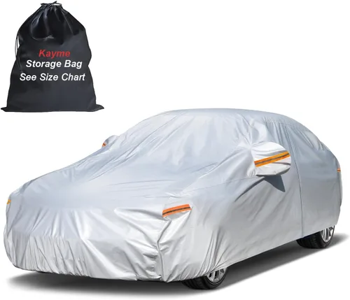 Vista 44 de Kayme Funda impermeable para automóvil deportivo para todo tipo de clima. Consulta la tabla de tallas del vehículo para un ajuste preciso. Cubierta