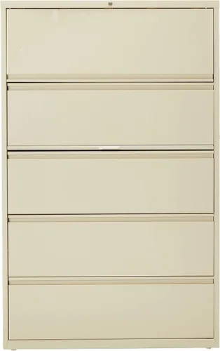 Vista 3 de Lorell Lima lateral de 5 cajones, 42 x 18-5/8 x 67-11/16 pulgadas, masilla