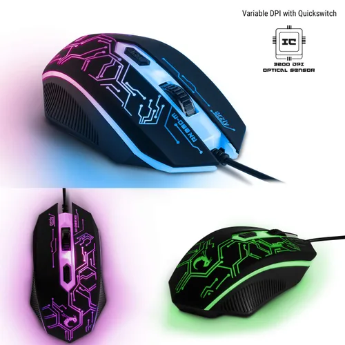 Vista 8 de Gaming Keyboard and Mouse and Mouse pad and Gaming Headset, Wired LED RGB Backlight Bundle for PC Gamers and Xbox and PS4 Users - 4 in 1 Edition