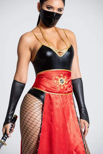 Vista 2 de Yandy Exclusivo disfraz de ninja guerrero para cosplay de asesino místico