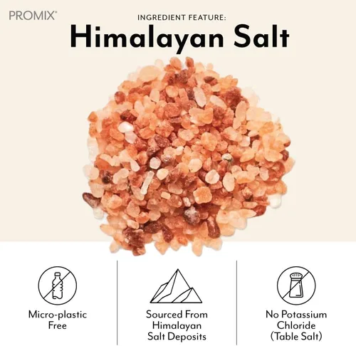 Vista 4 de ProMix Nutrition Paquetes de hidratación en polvo de electrolitos Sal rosa del Himalaya, magnesio, potasio, vitamina C Sin azúcar, 30
