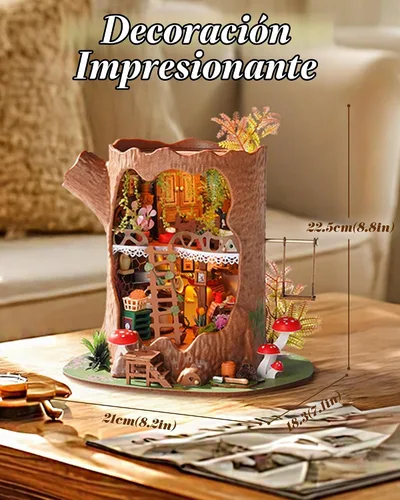 Vista 7 de Rolife Tree House DIY Kit de casa de muñecas en miniatura regalo para adultos