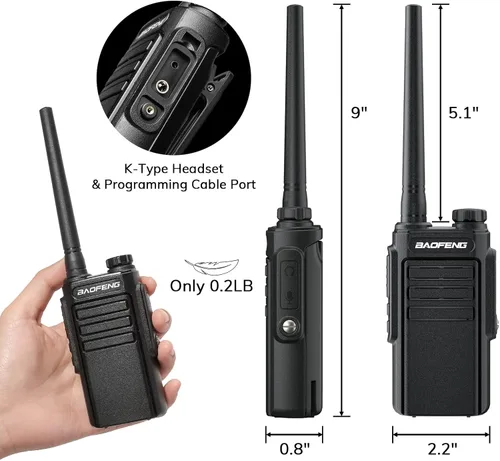 Vista 8 de BAOFENG Radio MP31 GMRS Radio portátil de dos vías, walkie talkies recargables impermeables con escaneo y recepción NOAA, compatible con repetidor
