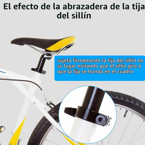 Vista 7 de NUWAB Abrazadera de poste de asiento de bicicleta premium, collar de tija de sillín de liberación rápida para bicicleta con aleación de aluminio