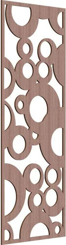 Vista 182 de 9 3/8"W x 24 3/8"H x 1/4"T Farwell Decorativos Paneles de Pared de Madera Calado, Hickory