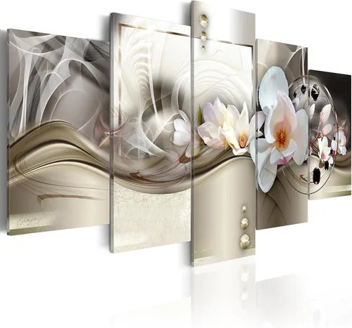 Vista 17 de Lienzo decorativo con impresión artística de diseño de orquídea de Artgeist Orquídea #01