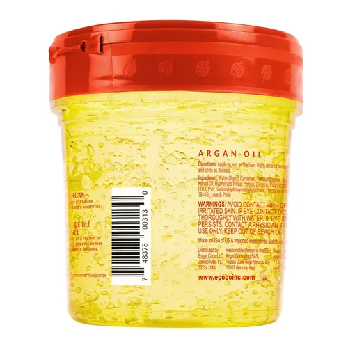 Vista 6 de Eco Style Gel de peinado de aceite de argán marroquí – Promueve un cabello saludable – Nutre y repara – Proporciona un brillo duradero – Proporciona