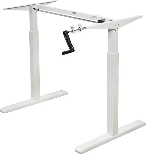 Vista 9 de Marco de escritorio con manivela ajustable, mesa no incluida, altura máxima de 48.56 pulgadas, color negro