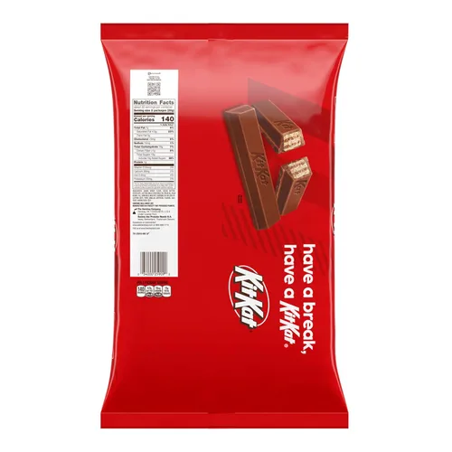 Vista 2 de KIT KAT Obleas de chocolate con leche, tamaño de bocadillo, bolsa de dulces de Navidad, 32 onzas