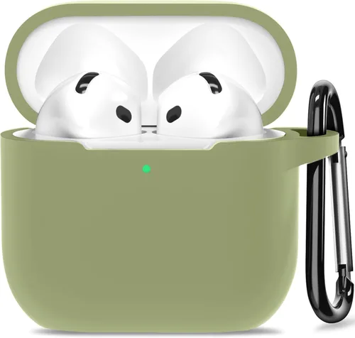 Vista 13 de Funda para AirPods 4, funda de silicona compatible con Apple AirPods de 4ª generación, color rojo