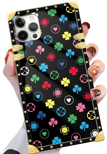 Vista 24 de Funda compatible con iPhone X/Xs, TPU suave de lujo y parte trasera de policarbonato duro para niñas y mujeres, funda protectora a prueba de golpes