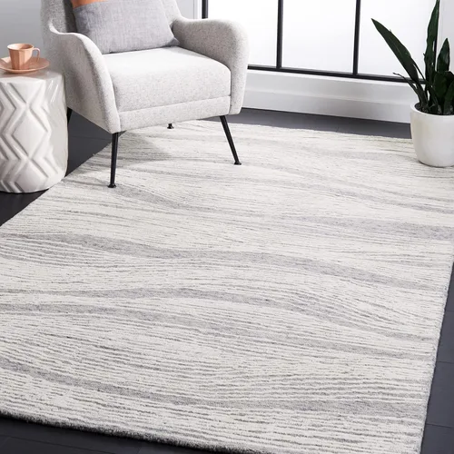 Vista 16 de SAFAVIEH Metro Collection - Alfombra decorativa de 2 x 3 pies, azul y marfil, diseño transicional, ideal para áreas de alto tráfico en pasillo, baño