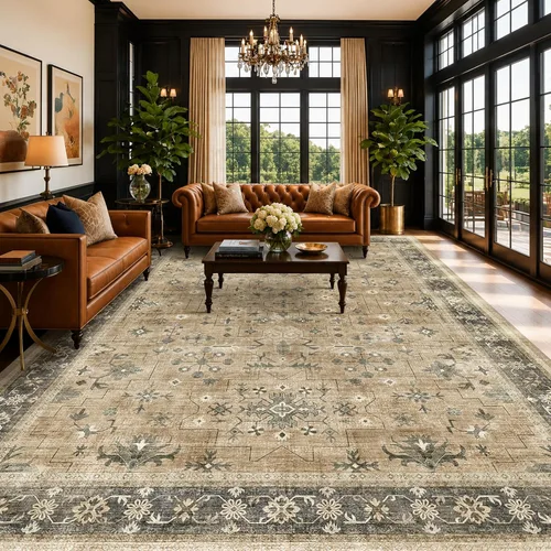 Vista 86 de Hazo Haus – Alfombra pequeña para entrada, cocina o baño, antideslizante con base de goma, resistente a las manchas y a la decoloración, diseño