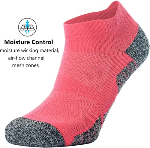 Vista 5 de CWVLC - Calcetines tobilleros deportivos de compresión acolchados unisex