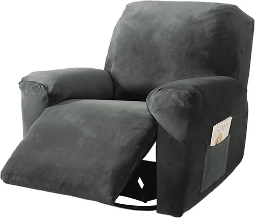 Vista 18 de NORTHERN BROTHERS Fundas para sillas reclinables, fundas elásticas para sofá reclinable, fundas de terciopelo para silla Lazy Boy, funda de sofá