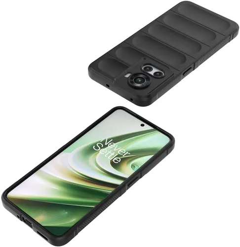 Vista 5 de Funda compatible con OnePlus Ace 5G, TPU suave para teléfono móvil compatible con OnePlus 10R 5G CPH2411 / Ace 5G PGKM10, funda negra
