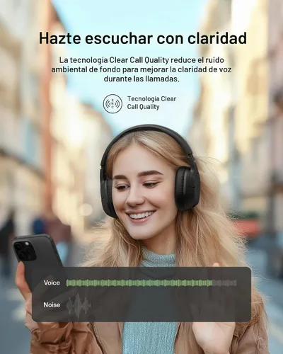Vista 4 de Belkin SoundForm Isolate Bluetooth sobre la oreja - Auriculares híbridos con cancelación de ruido activa - Inalámbricos con 60 horas
