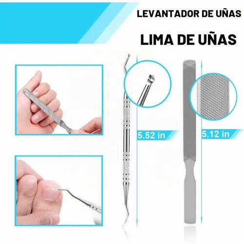 Vista 7 de Kit de eliminación de uñas encarnadas mejorado 2026, tratamiento de uñas encarnadas, corrector de uñas encarnadas de acero inoxidable, herramienta