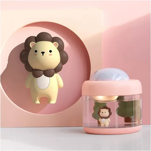 Vista 6 de HASMI Humidificadores para dormitorio lámpara de proyección humidificador de aire inalámbrico 2000 mAh batería recargable proyector USB