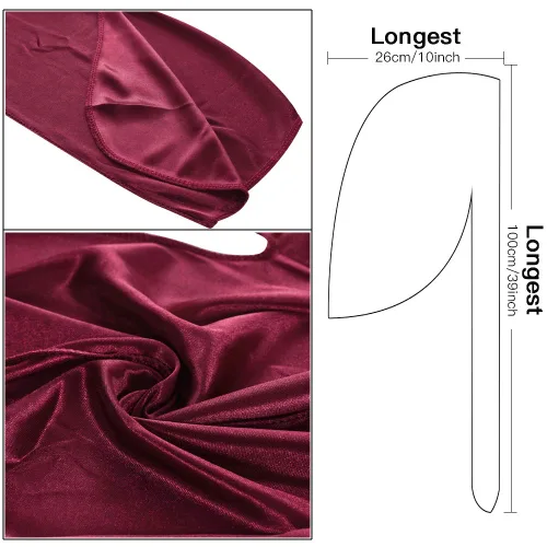 Vista 12 de Paquete de 3 piezas de durags sedosas para ondas de hombres, de regalo 1 gorra para marcar las ondas, talla única