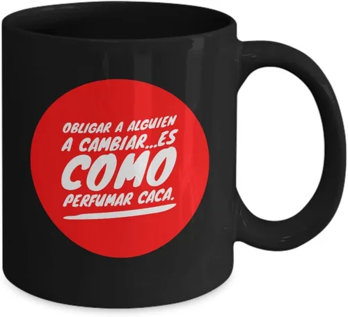 Vista 2 de Taza Cafe CACA, taza de café divertidas, tazas personalizadas, taza de café inspiradoras, taza con mensajes positivos.