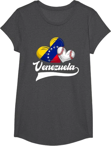Vista 78 de Camiseta de béisbol venezolana con diseño de corazón y bandera de Venezuela, Negro