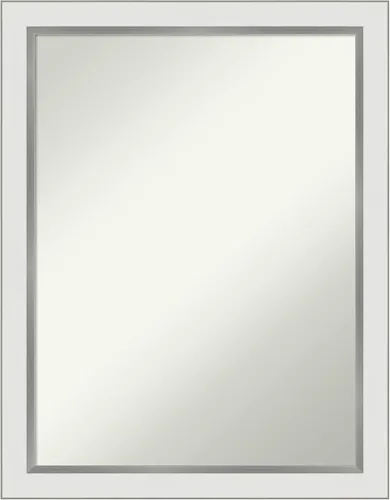 Vista 18 de Amanti Art Espejo de baño plateado para sobre el fregadero, espejo cuadrado de níquel cepillado de 30 x 30 pulgadas, marco moderno grande, se cuelga