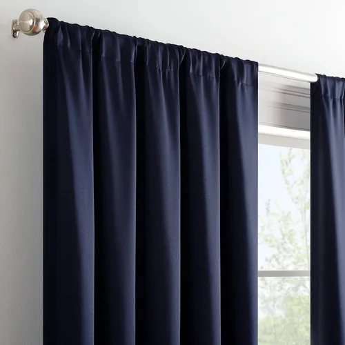 Vista 6 de Eclipse Cortina Sólida Thermapanel para Oscurecer Habitaciones con Bolsillo para Barra, Cortina de Ventana para Dormitorio y Sala de Estar