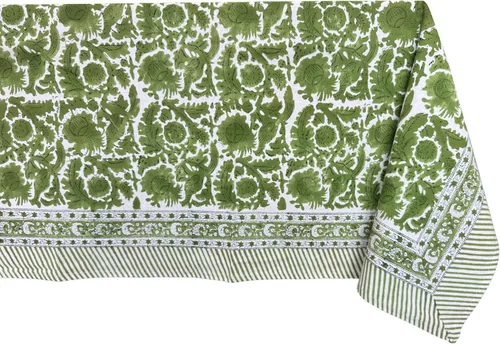 Vista 72 de ATOSII Mantel 100% algodón, Amara, floral, hecho a mano, rectangular, de lino, para cocina, comedor, fiestas, bodas, exteriores, picnics, Pascua