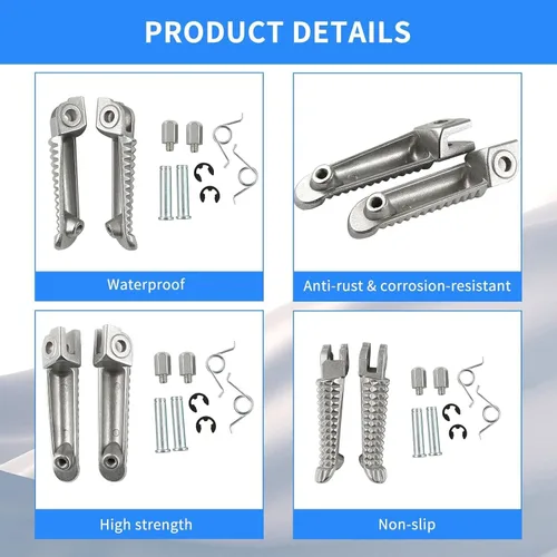 Vista 5 de AHL Estriberas Delanteras Pedales Reposapiés para Yamaha YZF-R6 YZF R6 1999-2012