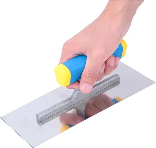Vista 7 de Paleta de enlucido profesional para baldosas de edificio, herramienta de baldosas con vástago largo para revestimiento seco de yeso de hormigón