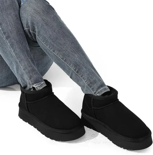 Vista 7 de DREAM PAIRS Botas de nieve para mujer, botas de invierno con plataforma y forro de piel sintética